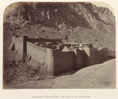 Convent of St. Katherine, with Jebel Musa in the Background by Sgt. James M. McDonald